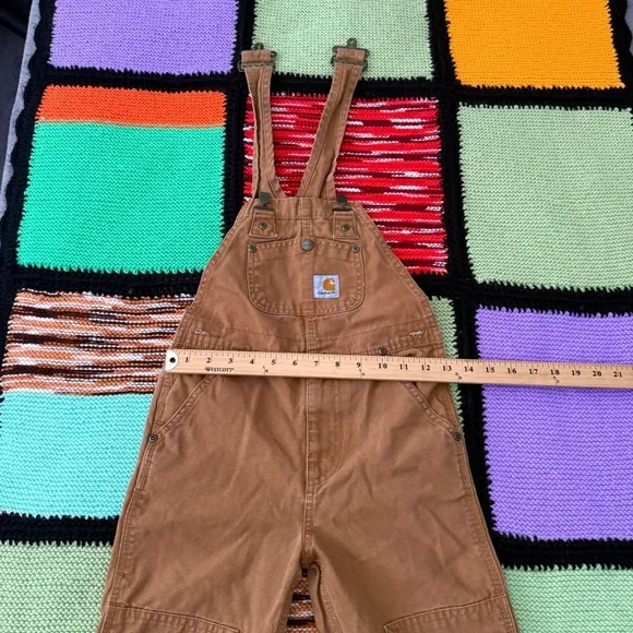 double knee Bib overall Carhartt brown size 5 kids - Picture 5 of 6